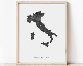 Italy Map Print | Map of Italy | Digital Download