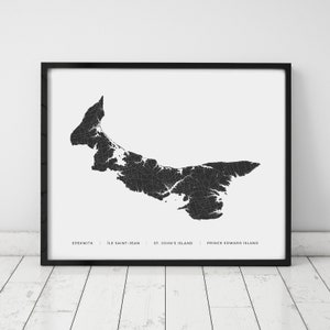 Carte du patrimoine de l'Île-du-Prince-Édouard Impression | Carte de l'Île-du-Prince-Édouard | Téléchargement numérique