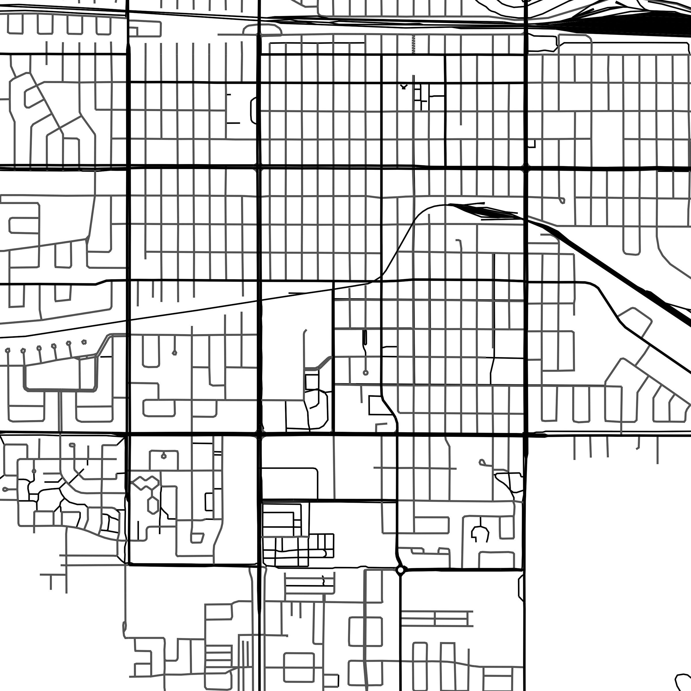 Brandon Map Print Map of Brandon Manitoba Black & White Etsy