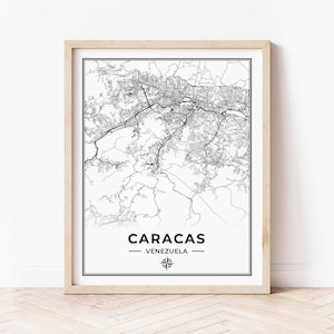 Caracas Map Print | Map of Caracas Venezuela | Digital Download