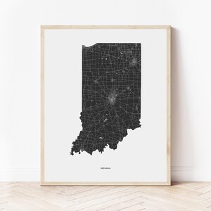 Indiana Map Print | Map of Indiana | Digital Download