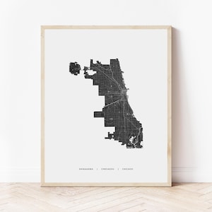 Chicago Heritage Map Druck | Karte von Chicago Chicago | Digitaler Download
