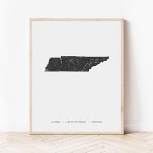 Tennessee Map Print | Map of Tennessee | Digital Download