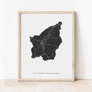 San Marino Heritage Map Print | Map of San Marino San Marino | Digital Download