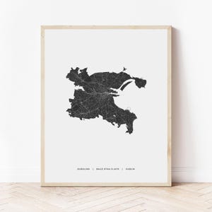 Dublin Heritage Map Print | Map of Dublin Ireland | Digital Download