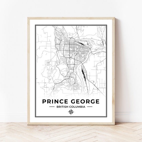 Prince Map Print Map of Prince British Etsy
