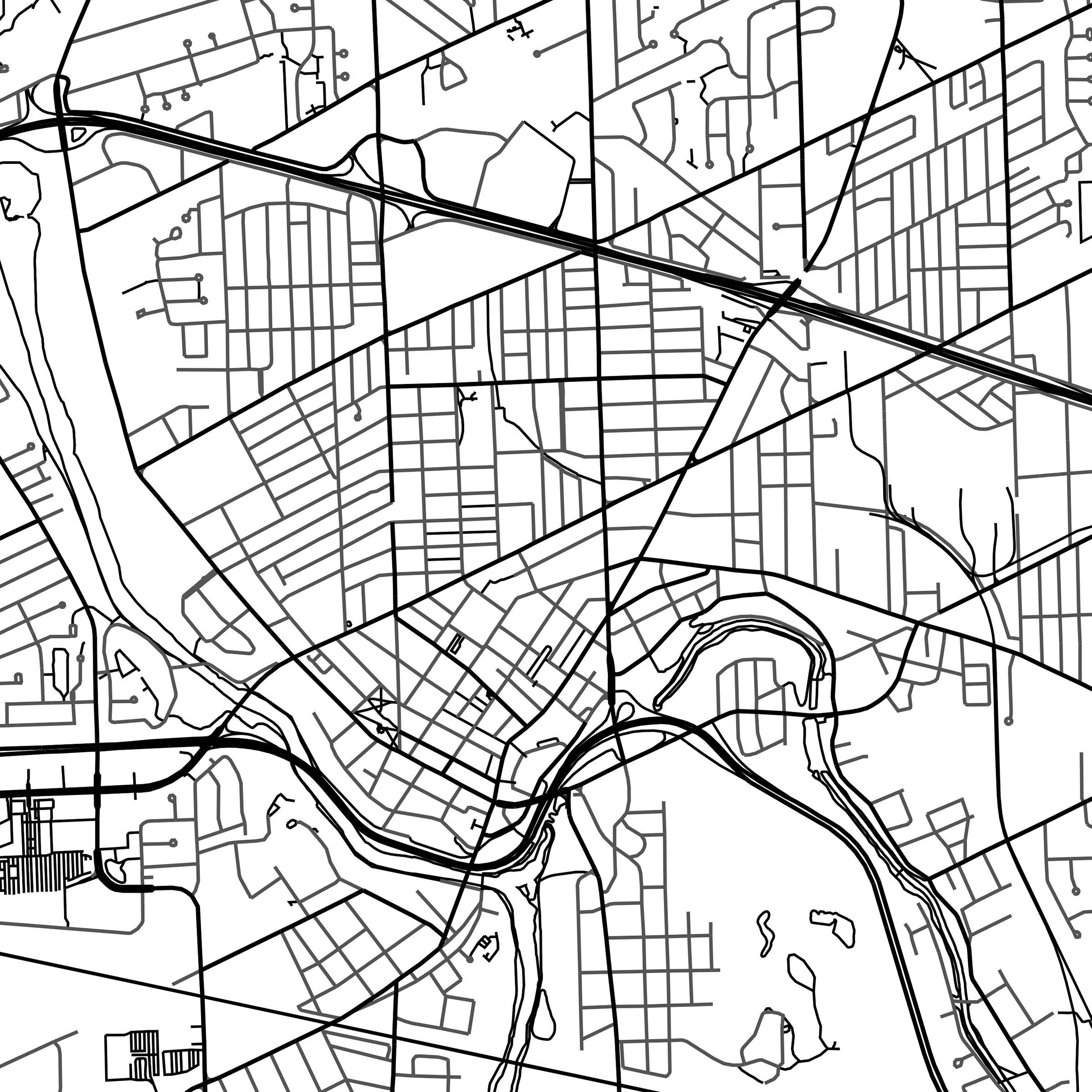 St. Catharines Map Print Map of St. Catharines Ontario - Etsy UK