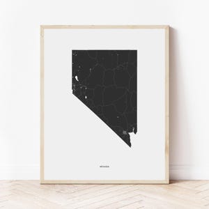 Nevada Karte Drucken | Karte von Nevada | Digitaler Download