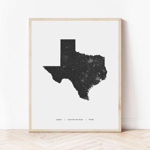 Texas Map Print | Map of Texas | Digital Download