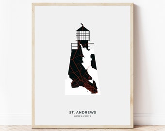 Saint Andrews Lighthouse Print | Map of Saint Andrews New Brunswick