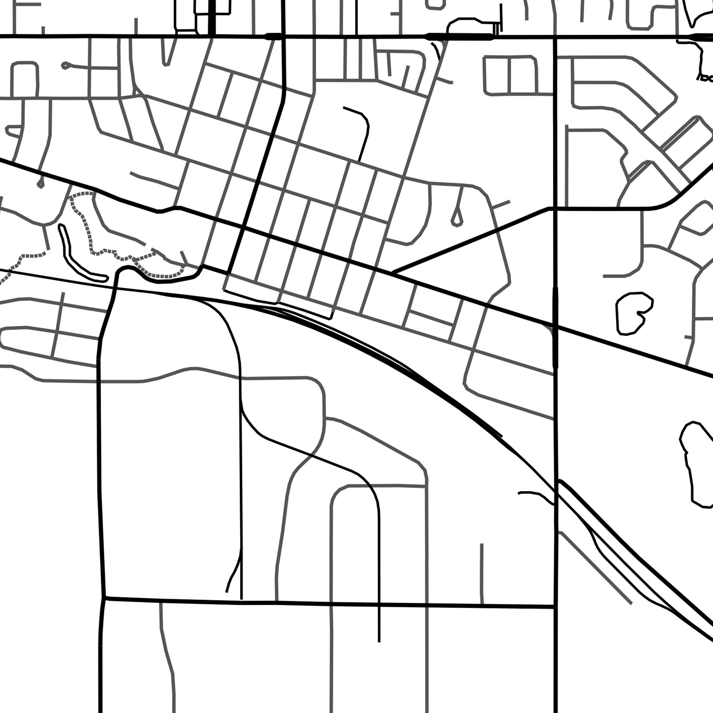 Brooks Map Print Map of Brooks Alberta Black & White Etsy