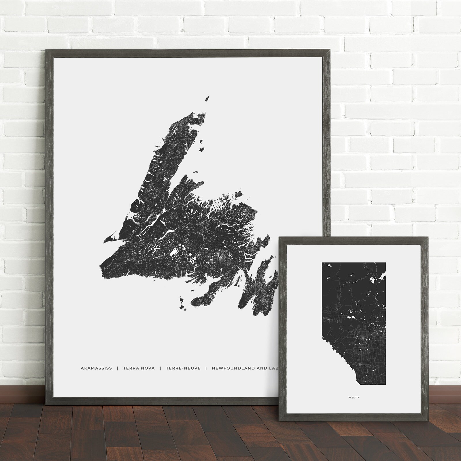 Newfoundland Heritage Map Print Map of Newfoundland | Etsy