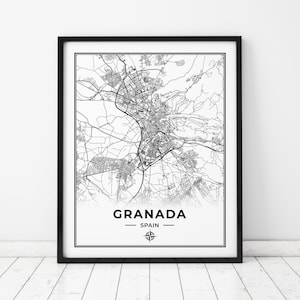 Grenada Karte Drucken | Grenada Spanien Landkarte | Digitaler Download