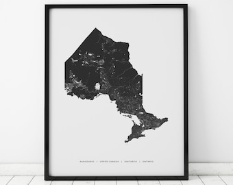 Carte du patrimoine ontarien Imprimer | Carte de l'Ontario | Téléchargement numérique