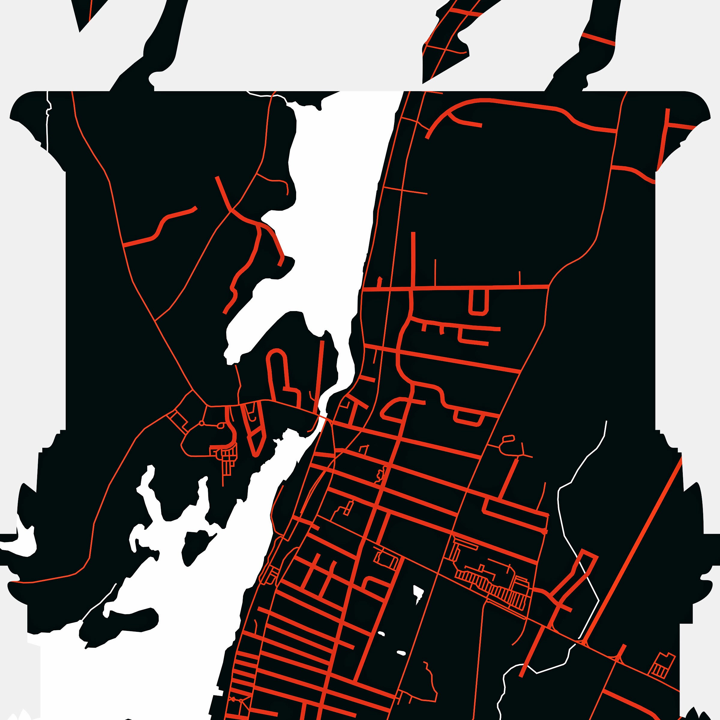 Yarmouth Horse Red Print Map of Yarmouth Nova Scotia Etsy Canada