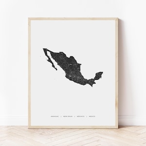 Mexico Map Print | Map of Mexico | Digital Download