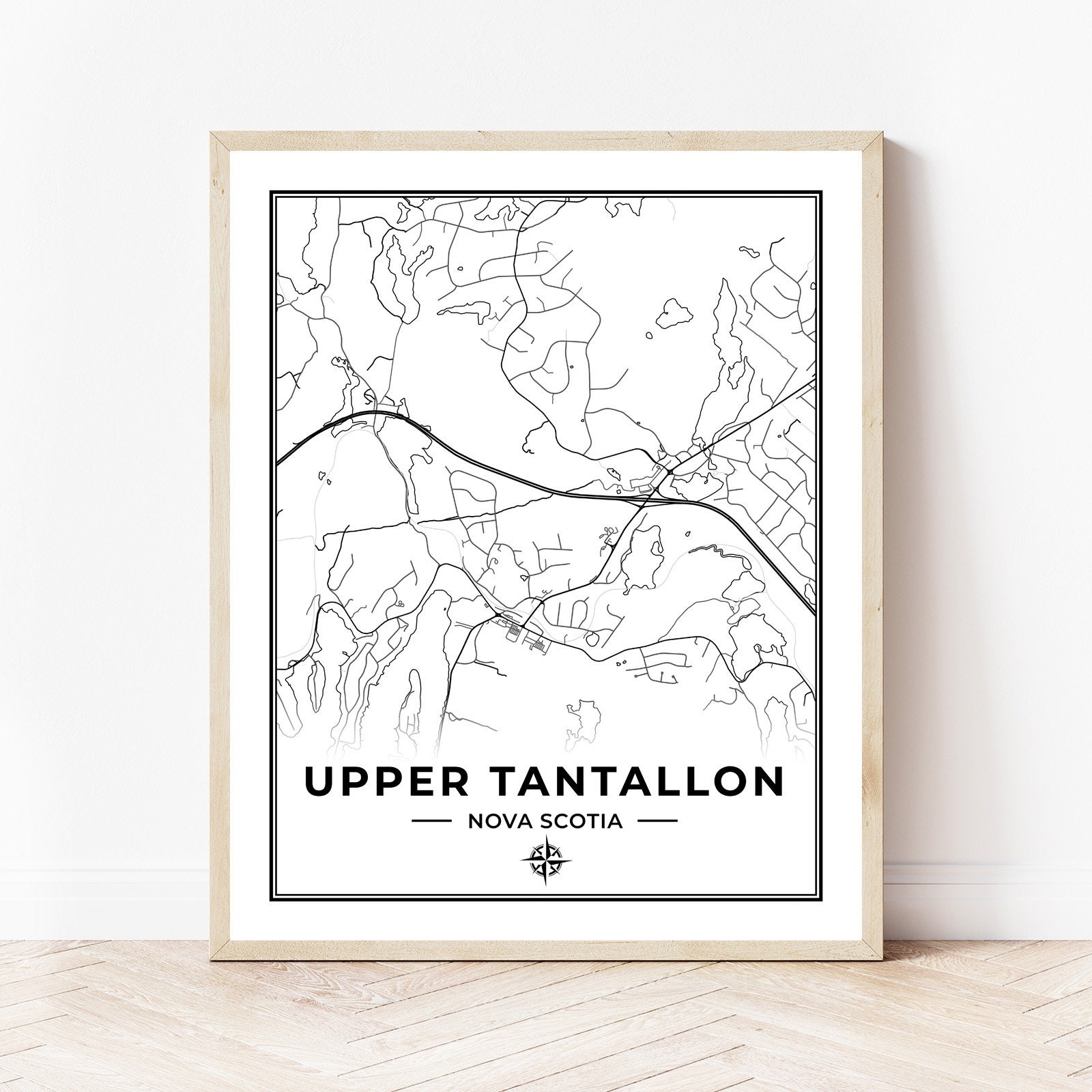 Upper Tantallon Map Print Map of Upper Tantallon Nova Scotia Etsy