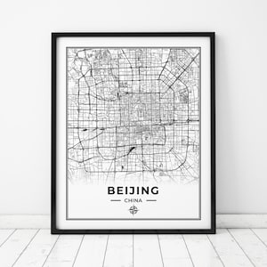 Beijing Map Print | Map of Beijing China | Digital Download