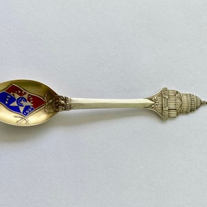 W. C. Finck Washington Capitol Sterling Silber und Emaille Souvenir Löffel (#1520)