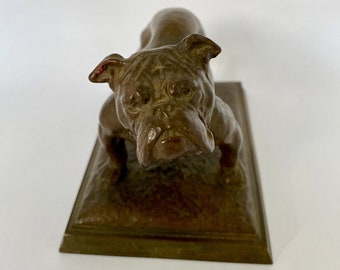 Scultura in bronzo Bulldog Collectible (#1561)
