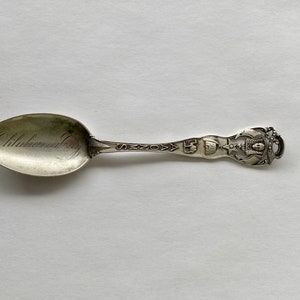 Masonic AAONMS Oklahoma Antique Collectible Sterling Silver Souvenir Spoon (#1529)