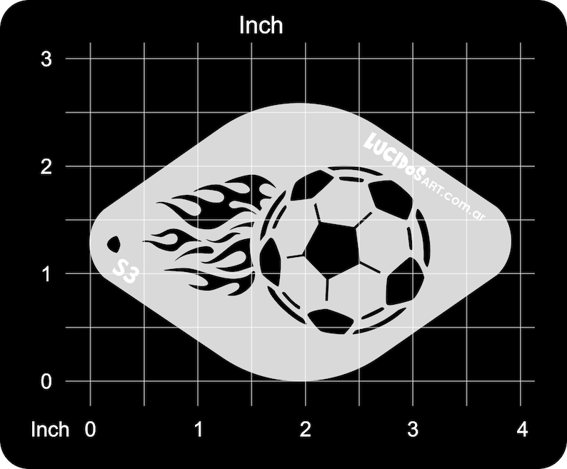 Plantilla Soccer ball lion Set of 10 Brand New Stencil Reusable Body painting car fire spider web D