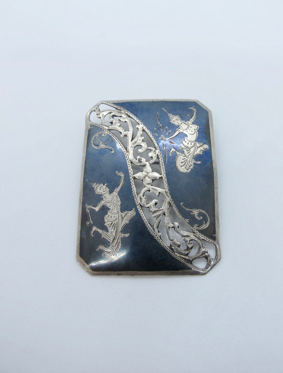 Vintage Siam Sterling Pin Brooch  (#1295)