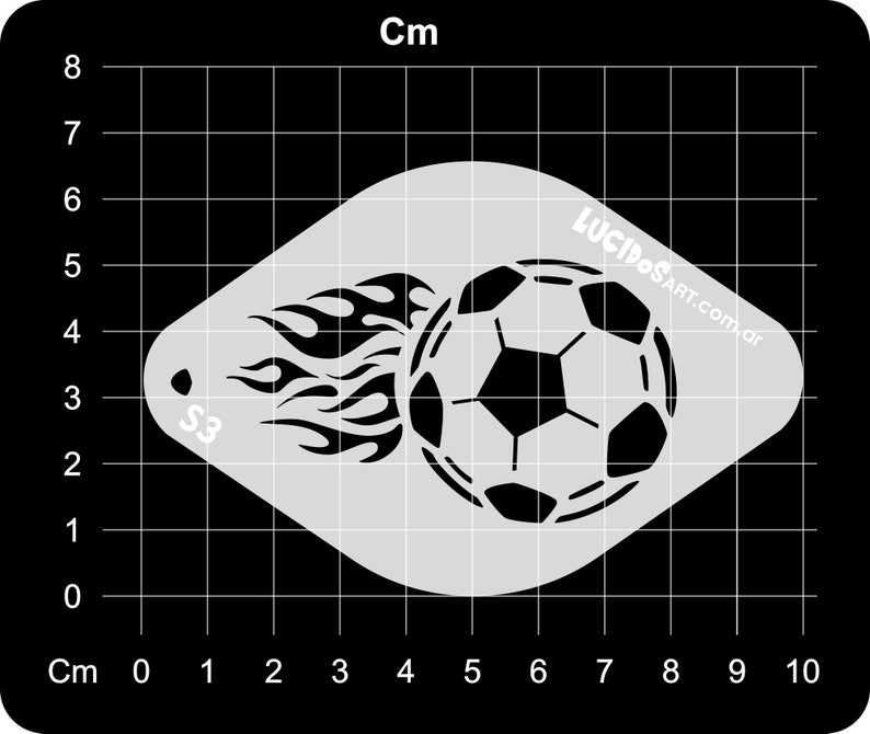 Plantilla Soccer ball lion Set of 10 Brand New Stencil Reusable Body painting car fire spider web D