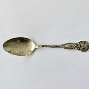 High School Friendship Antique Collectible Sterling Silver Souvenir Spoon (#1522)