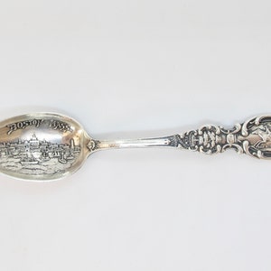 Boston Massachusetts Collectible Sterling Silver Souvenir Spoon (#1375)