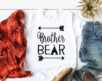 Brother Bear Shirt, Baby Announcement Shirt, Brother Bear Tshirt, Gender Reveal Shirt, Bear Family Shirt, Sister Bear, Sibling Bear Shirt