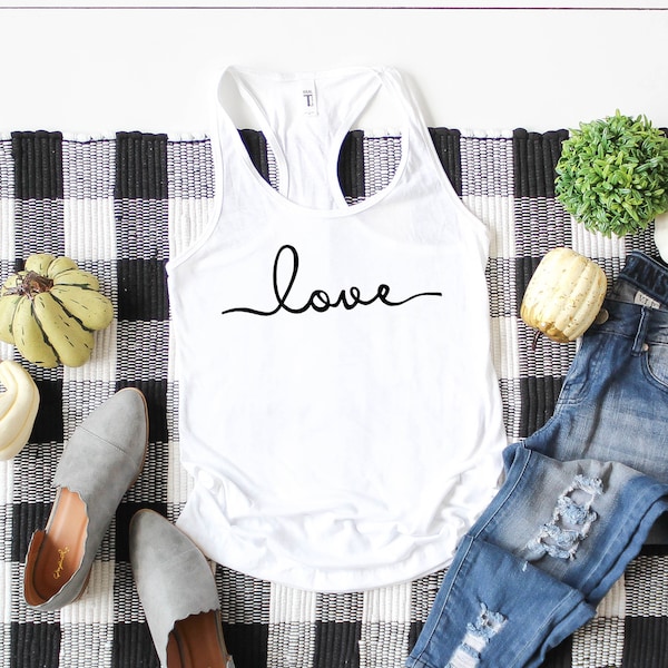 Love Tank Top. Love Shirt. Gift For Fiance. Wedding Present For Bride. Birthday Gift For Wife. Gift For Girlfriend. Honeymoon love Tank Top