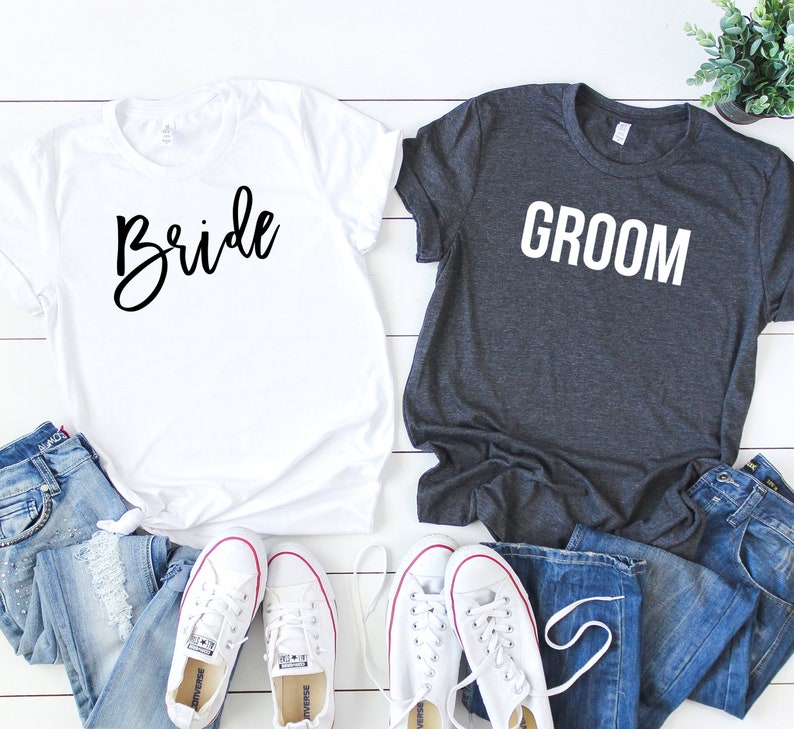 Bride Groom Shirts. Bride Groom Shirt Set. Newlywed Shirts. Honeymoon T-Shirts. Couples Shirt Set. Mr. and Mrs. Shirt. Just Married Shirts image 2
