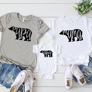 Mama Papa Baby Bear Shirt Set. Baby Shower Gifts. Mama Papa Baby Shirts. Bear Shirts. Mom Dad Baby Bear. Matching Family Shirts. Mama Bear image 2