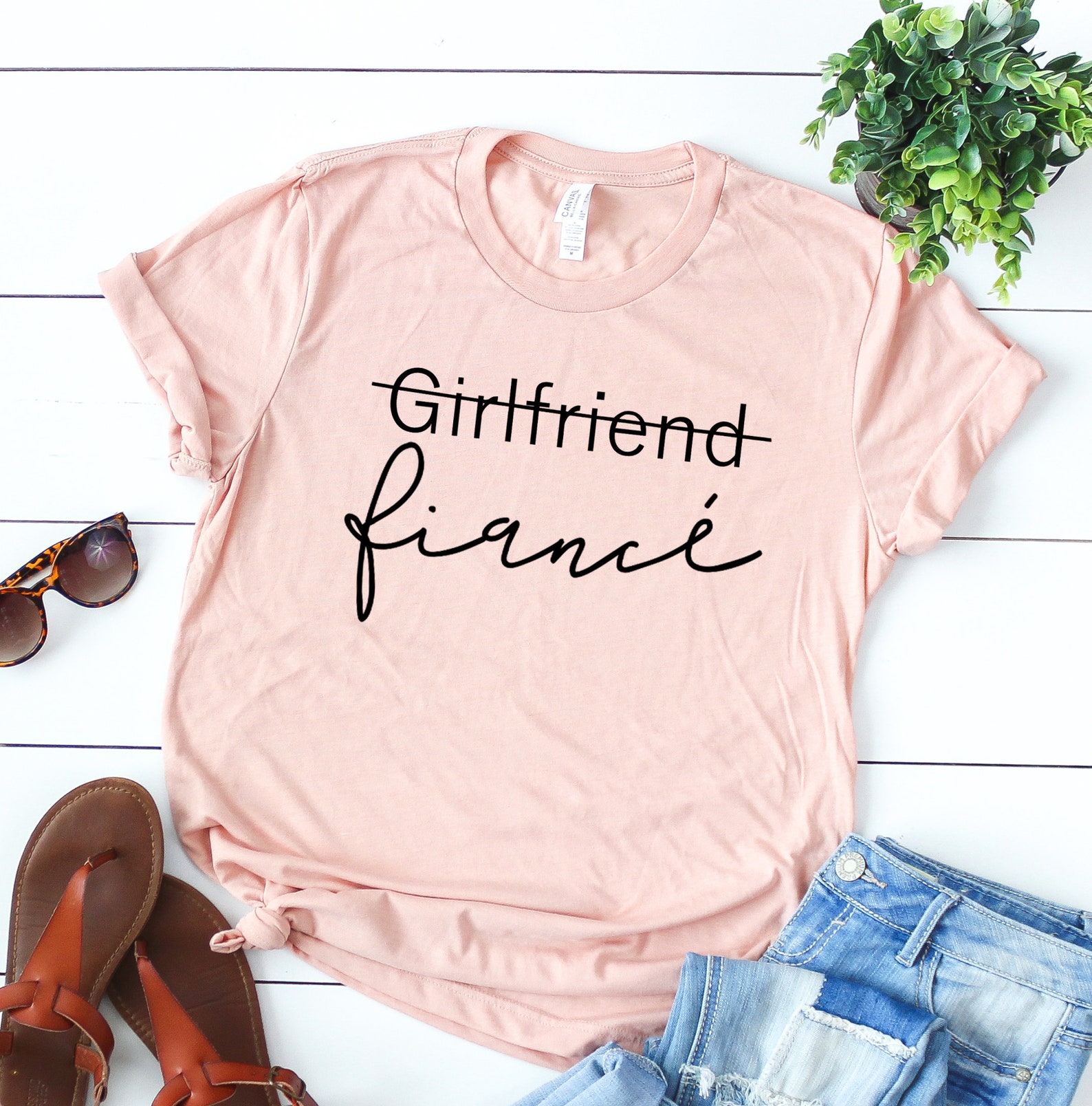 Girlfriend Fiance Shirt Fiance T-shirt Engagement Shirt - Etsy