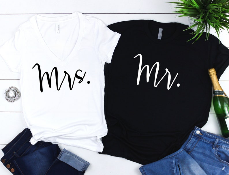 Mrs and Mr Shirt Set / Mr Mrs Shirts / Wedding Shirts / His | Etsy