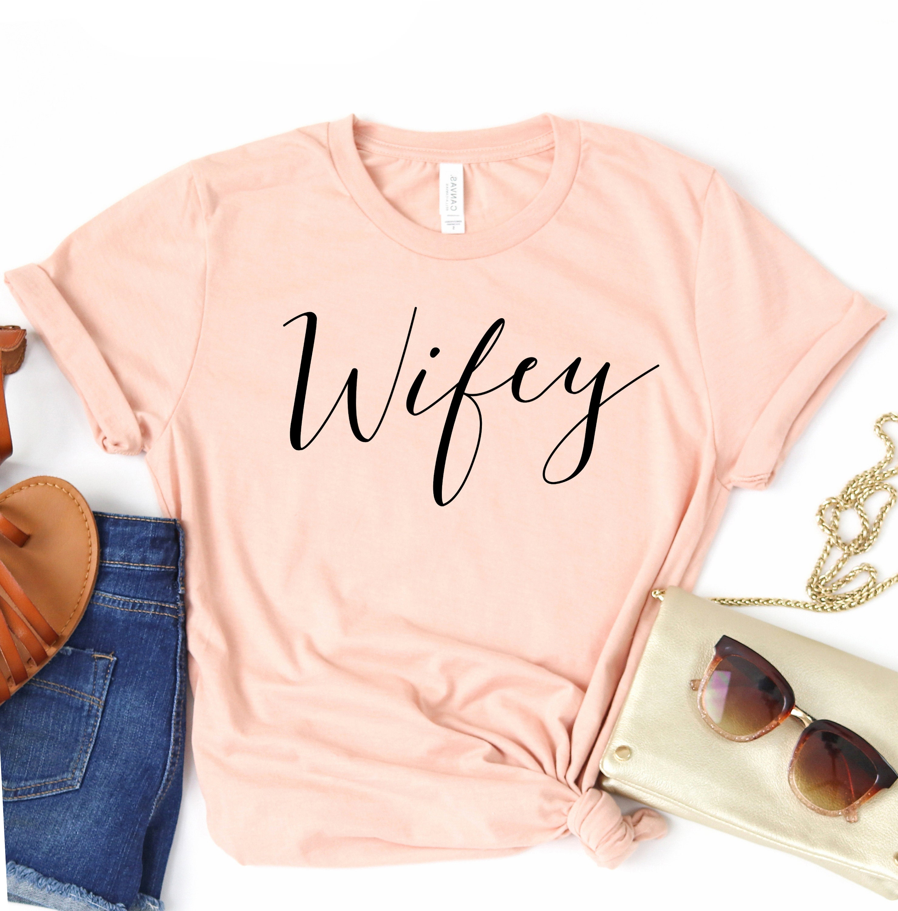 Wifey Cute T-Shirt Bride Wedding Wife Marriage Tee Shirt