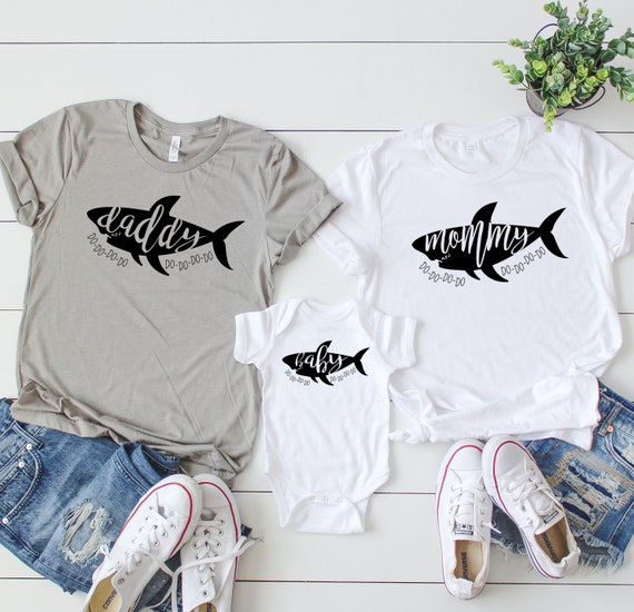 Family Shark Shirts Matching Family Shirts Mommy Shark | Etsy