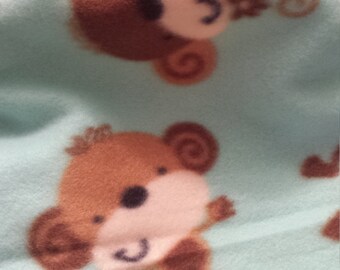 Cuddle Cave #201 Monkey print and tan fleece stay open snuggle bag with boning guineas hedges rats sugar gliders pocket pets,sleep sack bag