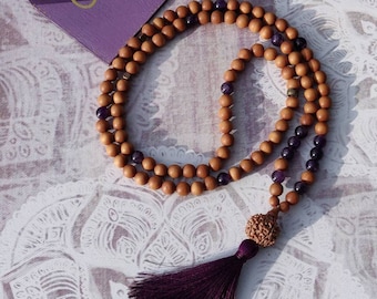 SAHASRARA Mala Beads, CROWN CHAKRA Balancing, 108 Prayer Beads, Mala Bracelet, Mala Necklace, Japa Mala, 108 Buddhist Mala, Yoga Jewellery