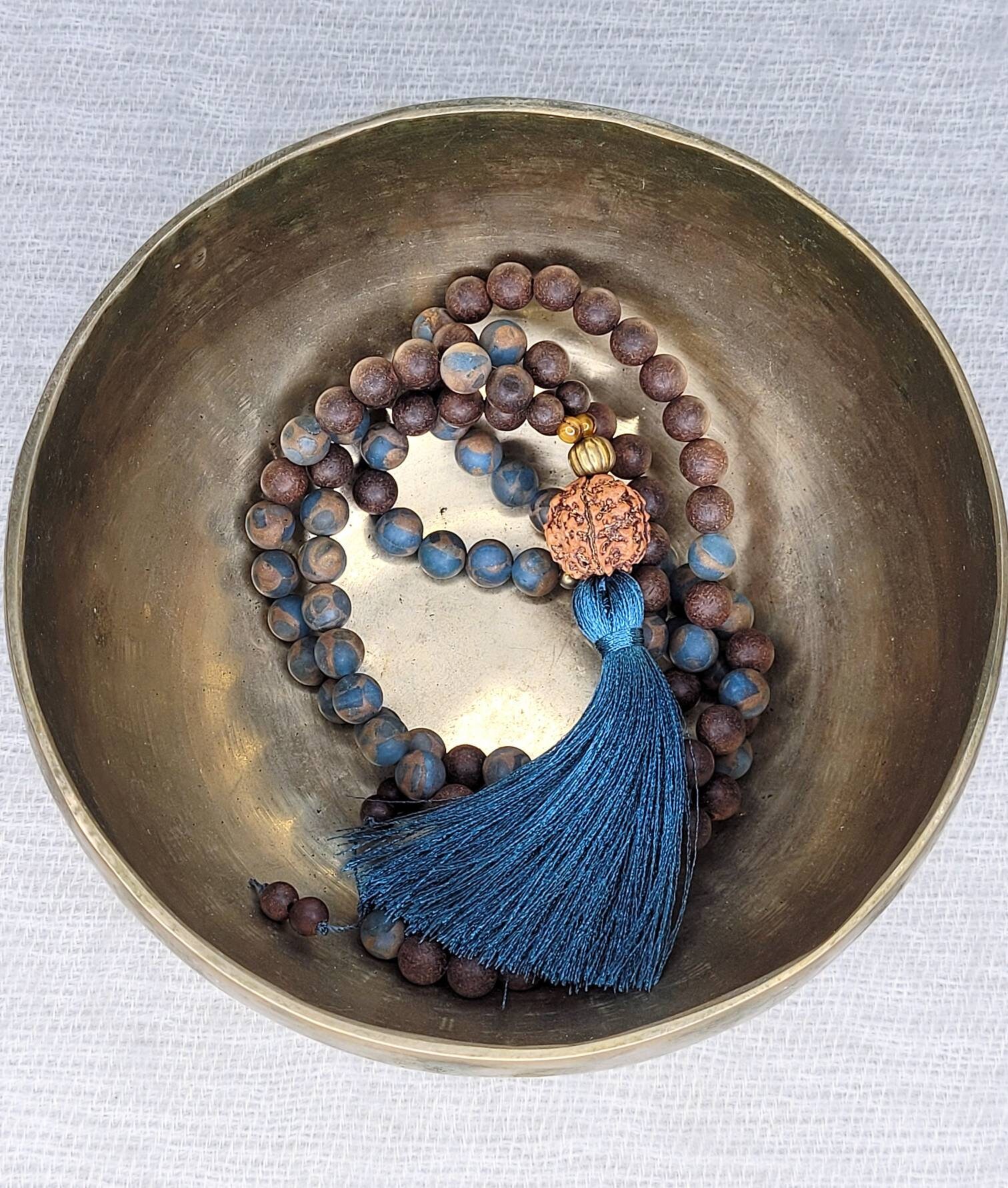 Golden Glow Mala: 108 Bone Bead Spacers, Yoga Inspired Jewelry Making  Supply, Bohemian Necklace, Prayer Beads, Meditation Tool, Yogi Gift 