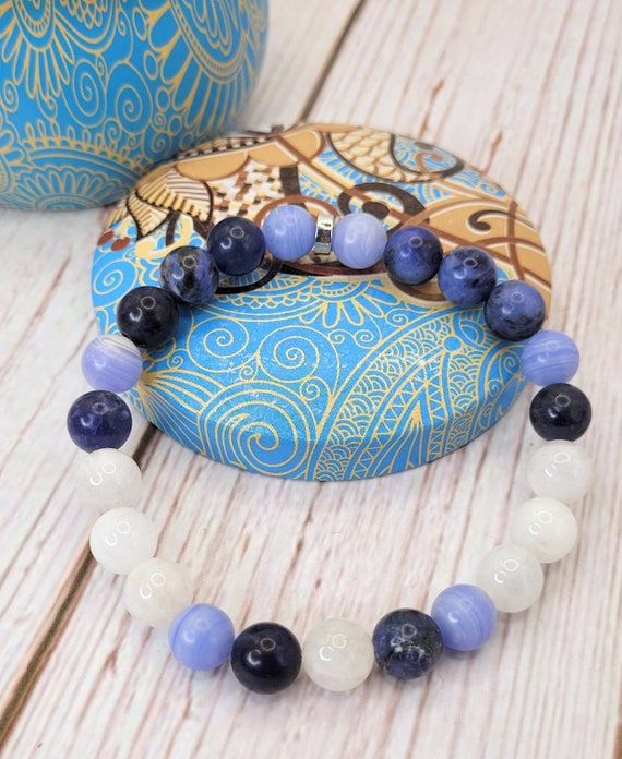 Handcrafted Amazonite & Lepidolite Calming Bracelet | Brahmatells Astro  Accessories — BrahmatellsStore