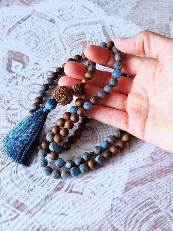 JOY Mala Beads, 108 Mala Necklace, Mala Bracelet, Japa Mala