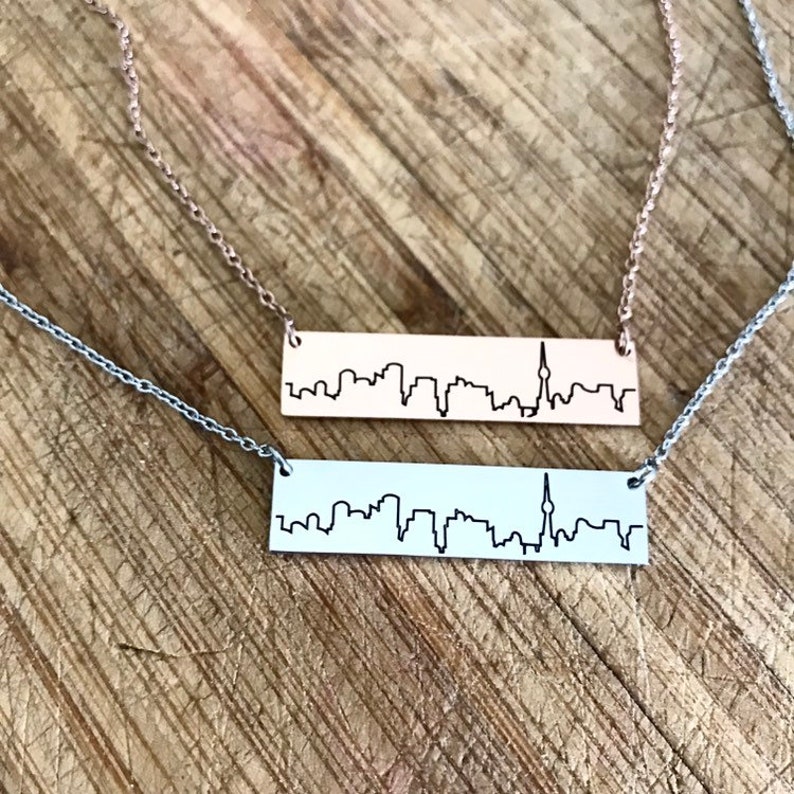 Toronto Skyline Necklace Toronto Jewellery Toronto - Etsy Canada