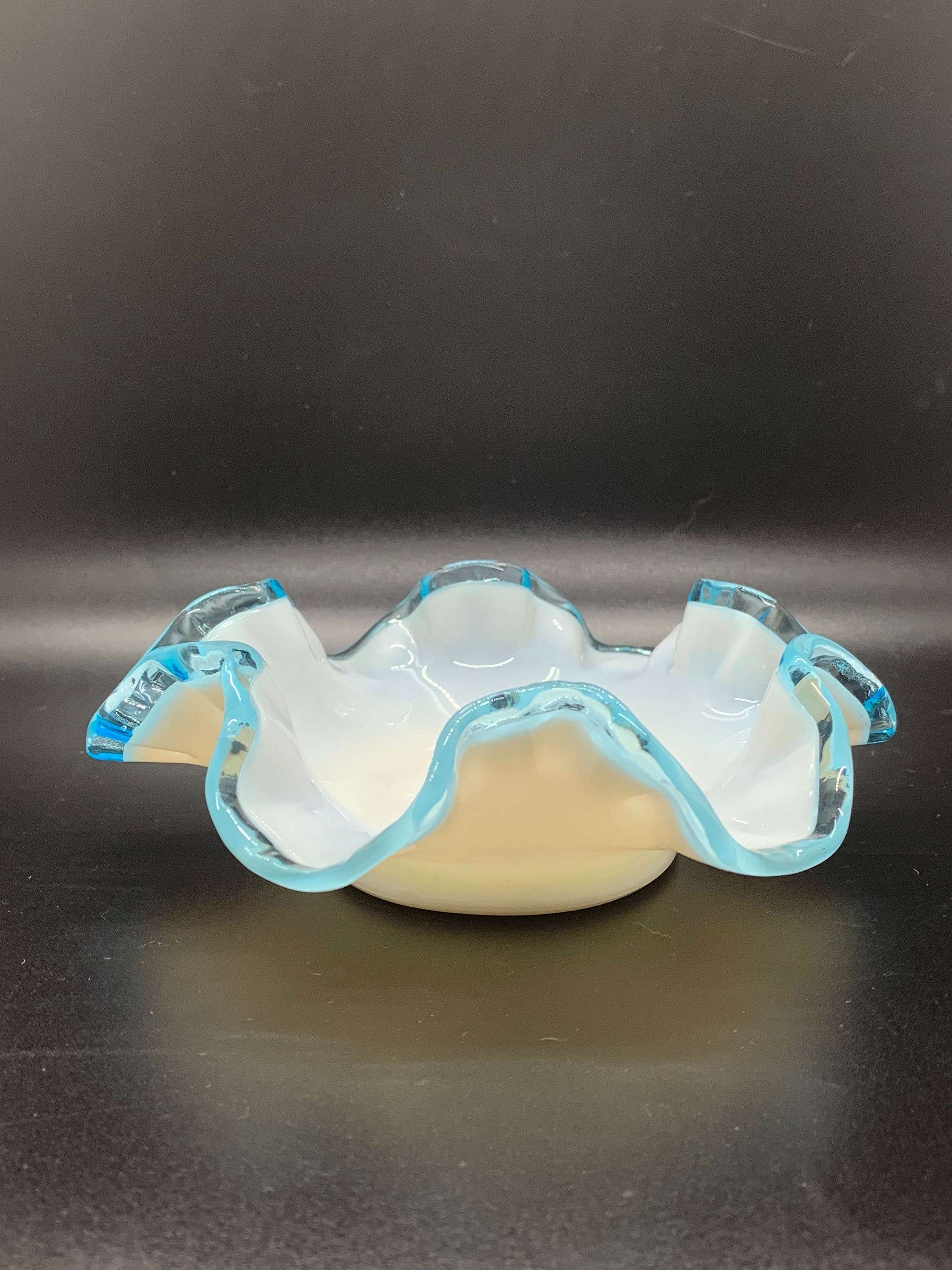 Fenton ゴールドクレスト スクエア キャンディーディッシュ Bon Bon / Candy Dish, Fenton, Silver Crest Double Crimped 8