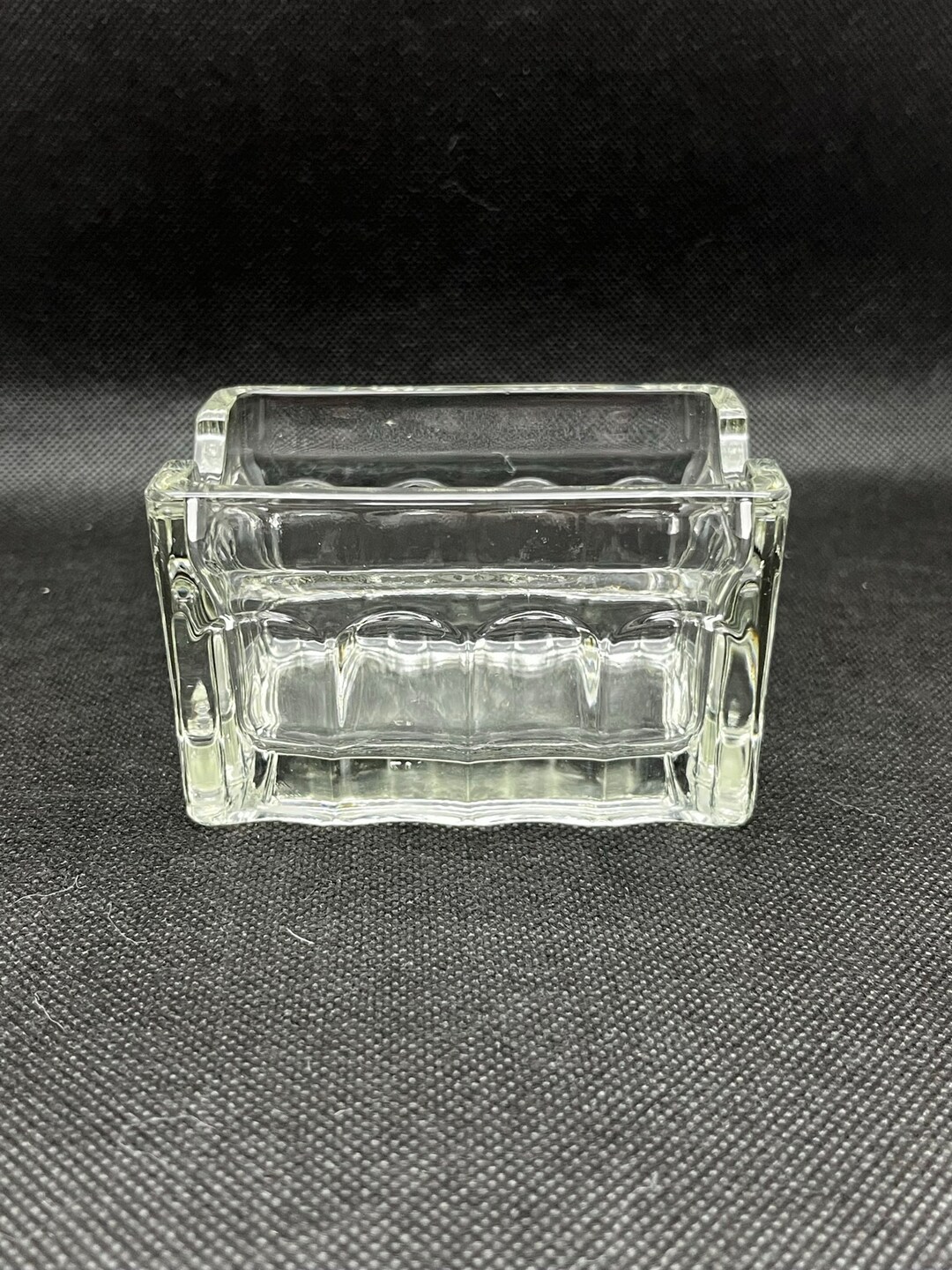 Vintage Clear Ribbed Glass Sugar Packet Holder Etsy
