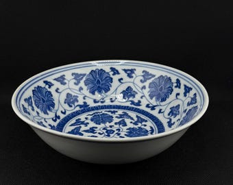 Vintage blue and white porcelain  bowl Made in China