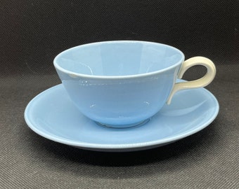 Vintage Homer Laughlin Sky Tone blue China Teacup