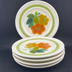 Vintage Franciscan Floral USA Salad Plates Bread Plates Franciscan Earthenware Set of 5