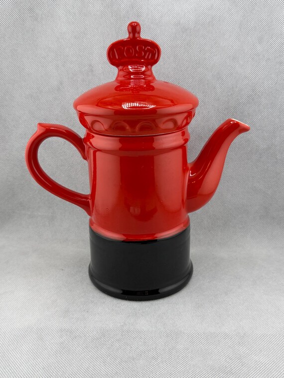 Vintage English Post Red and Black Letterbox Teapot - Price and 